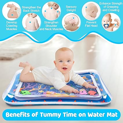 Baby Water Mat Toys Tummy Time Leakproof Water Mat